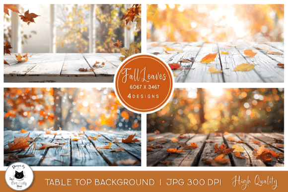 Download Fall Table Top Backgrounds | Fall Mockup - Table Collection