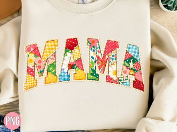 Download Mama Floral Patchwork Letters PNG SHIRT - Mama Collection