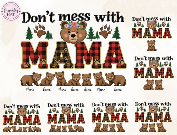 Download Personalized Mama Bear Shirt Png - Mama Collection