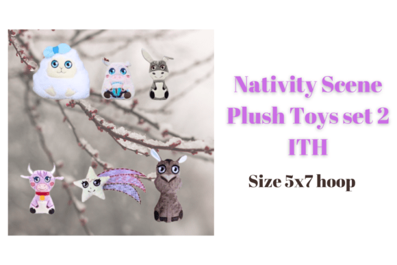 Download Nativity Scene Plush Toys Set 2 ITH 5x7 - Scene Collection