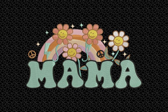 Download Mama and Flowers Embroidery - Mama Collection