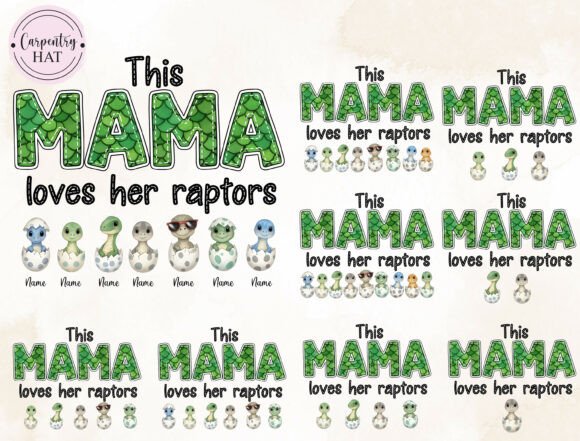 Download Personalized Green Scale Mamasaurus Png - Mama Collection