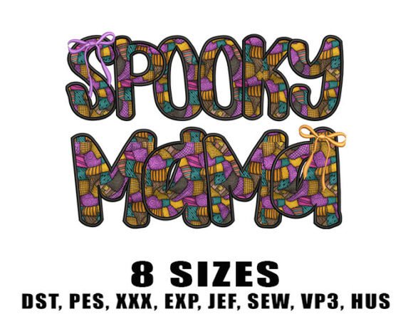 Download Spooky Mama Embroidery Design - Mama Collection