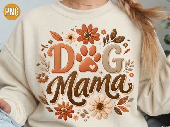 Download Retro Boho Dog Mama Floral Pet PNG Shirt - Mama Collection