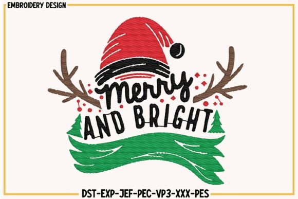 Download Merry and Bright Christmas Embroidery - Premium Bundle