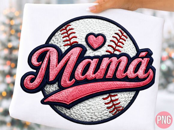Download Mama Baseball Stitch Heart Patch PNG - Mama Collection