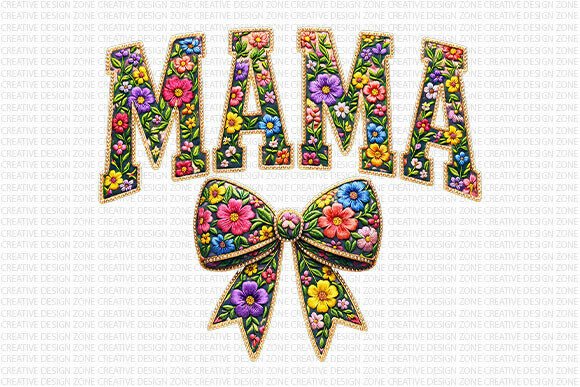 Download Floral Mama Bow PNG - Mama Collection