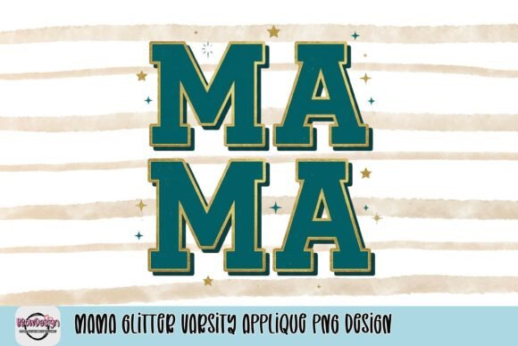 Download Mama Glitter Varsity Applique PNG Design - Mama Collection