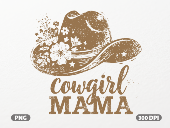Download Cowgirl Mama Floral Hat PNG - Mama Collection