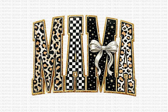 Download Leopard Checkered Mama PNG - Mama Collection