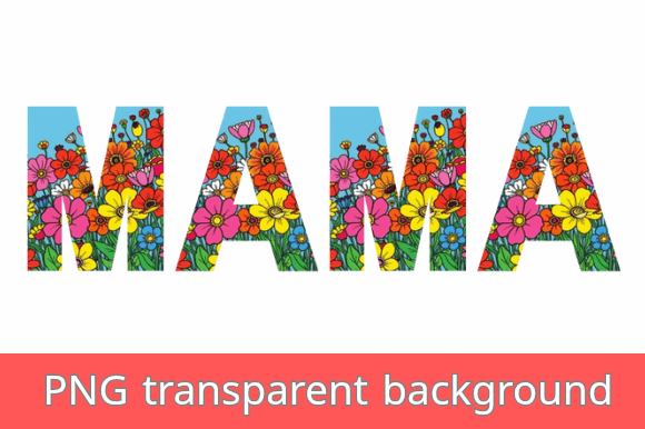 Download Floral Mama T-Shirt: Bold Retro - Mama Collection